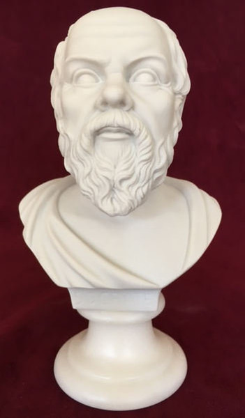 Bust of Socrates Marble Statue Portrait Artwork Reproduction Art